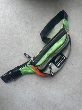Marc Jacobs Green, Gray + Orange Nylon Belt Bag
